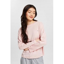 HAUT DE PYJAMA MANCHES LONGUES ROSE - ESPRIT