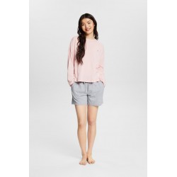 HAUT DE PYJAMA MANCHES LONGUES ROSE - ESPRIT