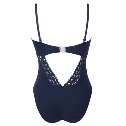 MAILLOT 1 PIECE BUSTIER "AJOURAGE COUTURE" - LISE CHARMEL