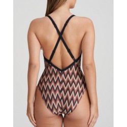 MAILLOT UNE PIECE MARRON "SU ANA" - MARI-JO