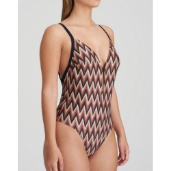 MAILLOT UNE PIECE MARRON "SU ANA" - MARI-JO