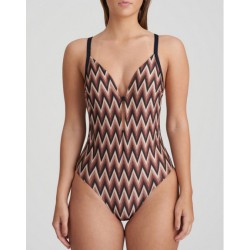 MAILLOT UNE PIECE MARRON "SU ANA" - MARI-JO