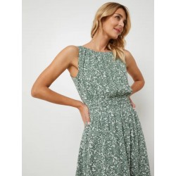 Robe courte plissée verte - Julie Guerlande