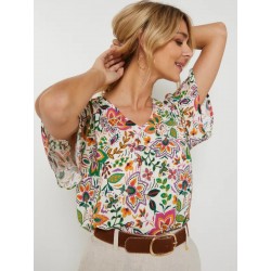 Blouse imprimé fleurs - Julie Guerlande