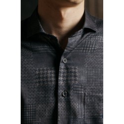 CHEMISE IMPRIMÉE NOIRE COUPE REGULAR - DARIO BELTRAN