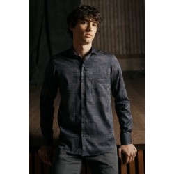 CHEMISE IMPRIMÉE NOIRE COUPE REGULAR - DARIO BELTRAN