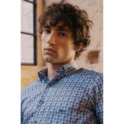 CHEMISE BLEU COUPE REGULIÈRE POUR HOMME - DARIO BELTRAN