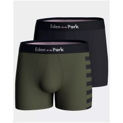 LOT 2 BOXER BLEU MARINE / KAKI - EDEN PARK