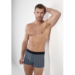 BOXER BLEU/TAUPE "ALOYS" - HOM