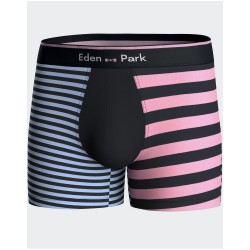 BOXER À RAYURES BLEU/ROSE - EDEN PARK