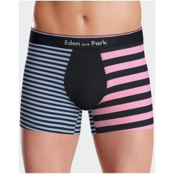 BOXER À RAYURES BLEU/ROSE - EDEN PARK
