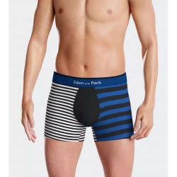 BOXER À RAYURES BLEU/ROSE - EDEN PARK