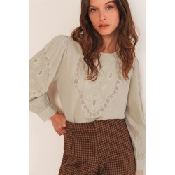 BLOUSE BRODÉE ROMANTIQUE - INDI&COLD