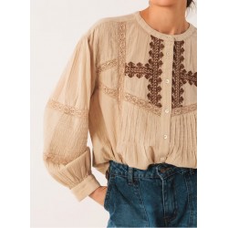 BLOUSE BRODÉE ETHNIQUE - INDI&COLD