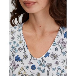 CHEMISE DE NUIT MANCHES COURTES "FLOWER NIGHTS" - CALIDA