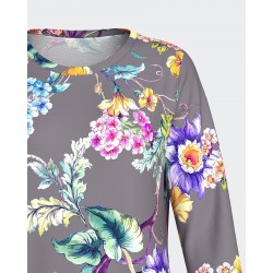 CHEMISE DE NUIT FLORALE EN COTON MODAL - IMPETUS FEMME