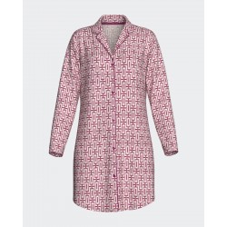 CHEMISE DE NUIT IMPRIMÉE EN COTON MODAL - IMPETUS FEMME