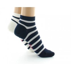 SOCQUETTES EN SOIE RAYÉES - BERTHE AUX GRANDS PIEDS