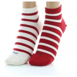 SOCQUETTES EN SOIE RAYÉES - BERTHE AUX GRANDS PIEDS