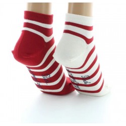 SOCQUETTES EN SOIE RAYÉES - BERTHE AUX GRANDS PIEDS