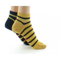 SOCQUETTES EN SOIE RAYÉES - BERTHE AUX GRANDS PIEDS