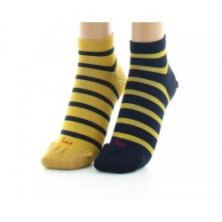 SOCQUETTES EN SOIE RAYÉES - BERTHE AUX GRANDS PIEDS