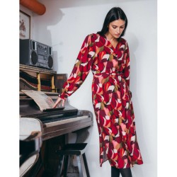 ROBE "FLORA" BOIS DE ROSE - JULIE GUERLANDE