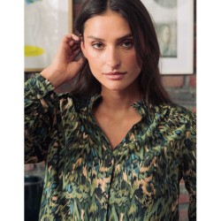 CHEMISIER "BETTY" VERT BOUTEILLE - JULIE GUERLANDE