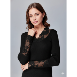 HAUT MANCHES LONGUES DENTELLE - FRALY