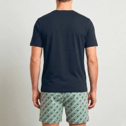 PYJAMA SHORT BLEU MARINE / VERT - EDEN PARK