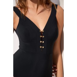 MAILLOT UNE PIÈCE NOIR "BONNIE" - PAIN DE SUCRE