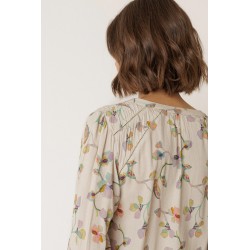 CHEMISE BEIGE DÉTAIL FRONCÉ - INDI&COLD