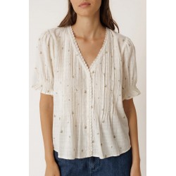 CHEMISE À MANCHES COURTES BEIGE - INDI&COLD