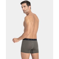 BOXER KAKI IMPRIMÉ EN COTON MODAL - IMPETUS