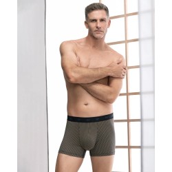 BOXER KAKI IMPRIMÉ EN COTON MODAL - IMPETUS