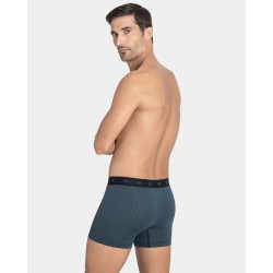 BOXER BLEU IMPRIMÉ EN COTON MODAL - IMPETUS