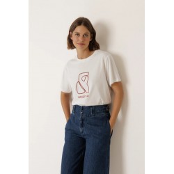 T-SHIRT MANCHES COURTES BLANC - INDI&COLD