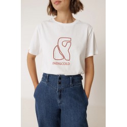 T-SHIRT MANCHES COURTES BLANC - INDI&COLD