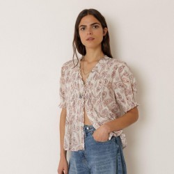 BLOUSE MANCHES COURTES BOHÈME - INDI&COLD