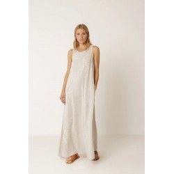 ROBE BRODERIES NATURE UNI CRÈME - INDI&COLD