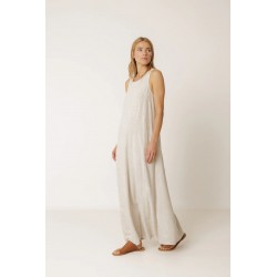 ROBE BRODERIES NATURE UNI CRÈME - INDI&COLD