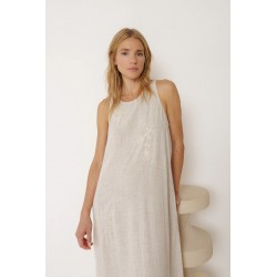 ROBE BRODERIES NATURE UNI CRÈME - INDI&COLD