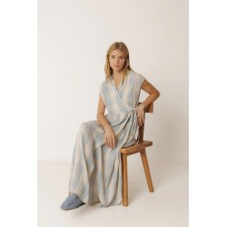 ROBE LONGUE PORTEFEUILLE VICHY - INDI&COLD