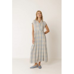ROBE LONGUE PORTEFEUILLE VICHY - INDI&COLD