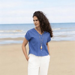 BLOUSE BLEUE - JULIE GUERLANDE