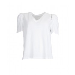 T-SHIRT UNI BLANC - JULIE GUERLANDE